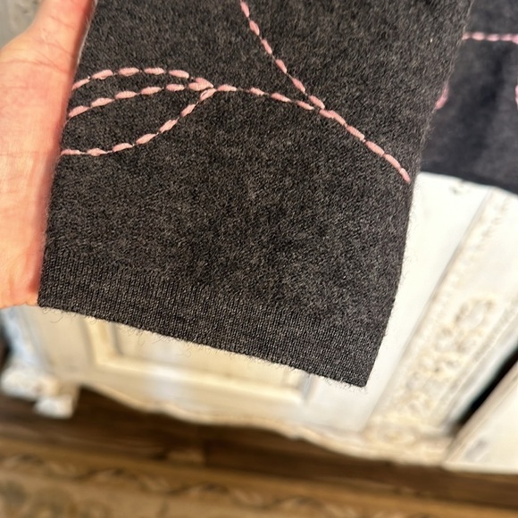 So Forth Vintage Look 100% Wool 3D Embroidery Long Sleeve Cardigan Sweater S/1X - Picture 6 of 12